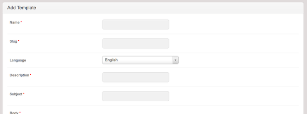 New Email Template Form